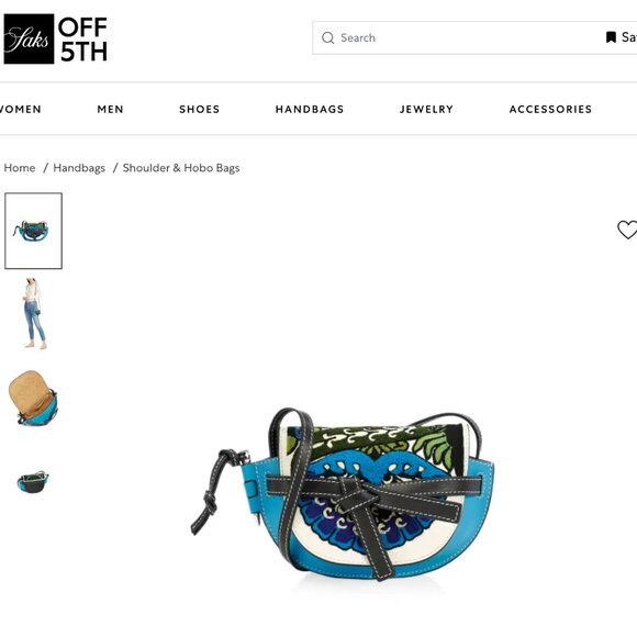 Loewe Mini Gate Floral Leather Saddle Bag - Picture 2 of 10